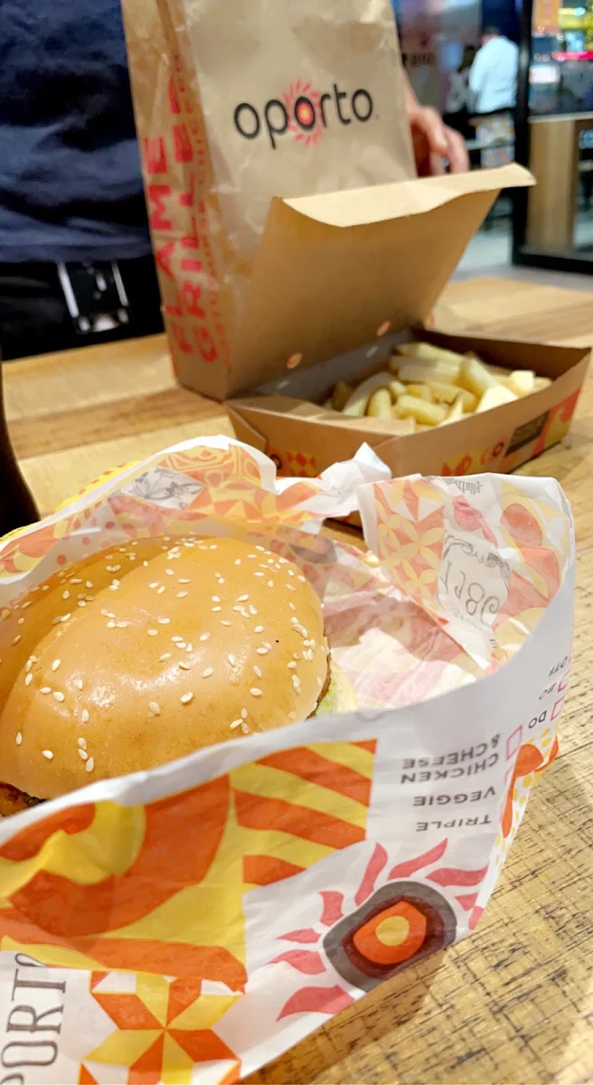 Veggie Burger Combo, Oporto Carindale
