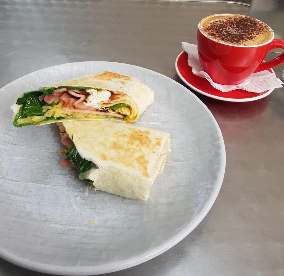 Bacon Egg Cheese Wrap, Cafe Venice