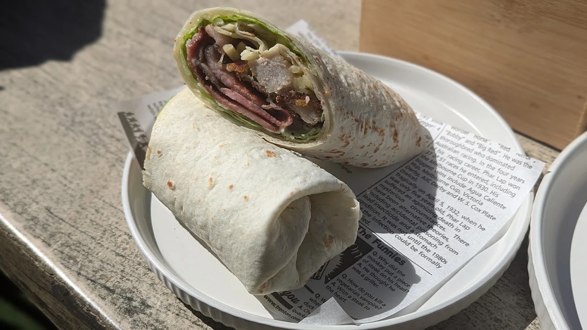 Caesar Chicken Wrap, Abbey's Cottage Cafe