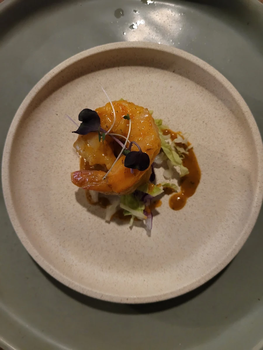 Prawns, Pepperberry Restaurant at Hara House