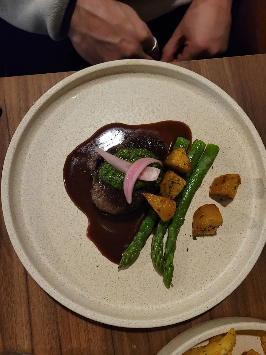 Steak, Pepperberry Restaurant at Hara House
