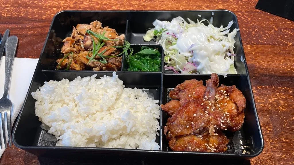 Fried Chicken & Teriyaki Chicken Bento