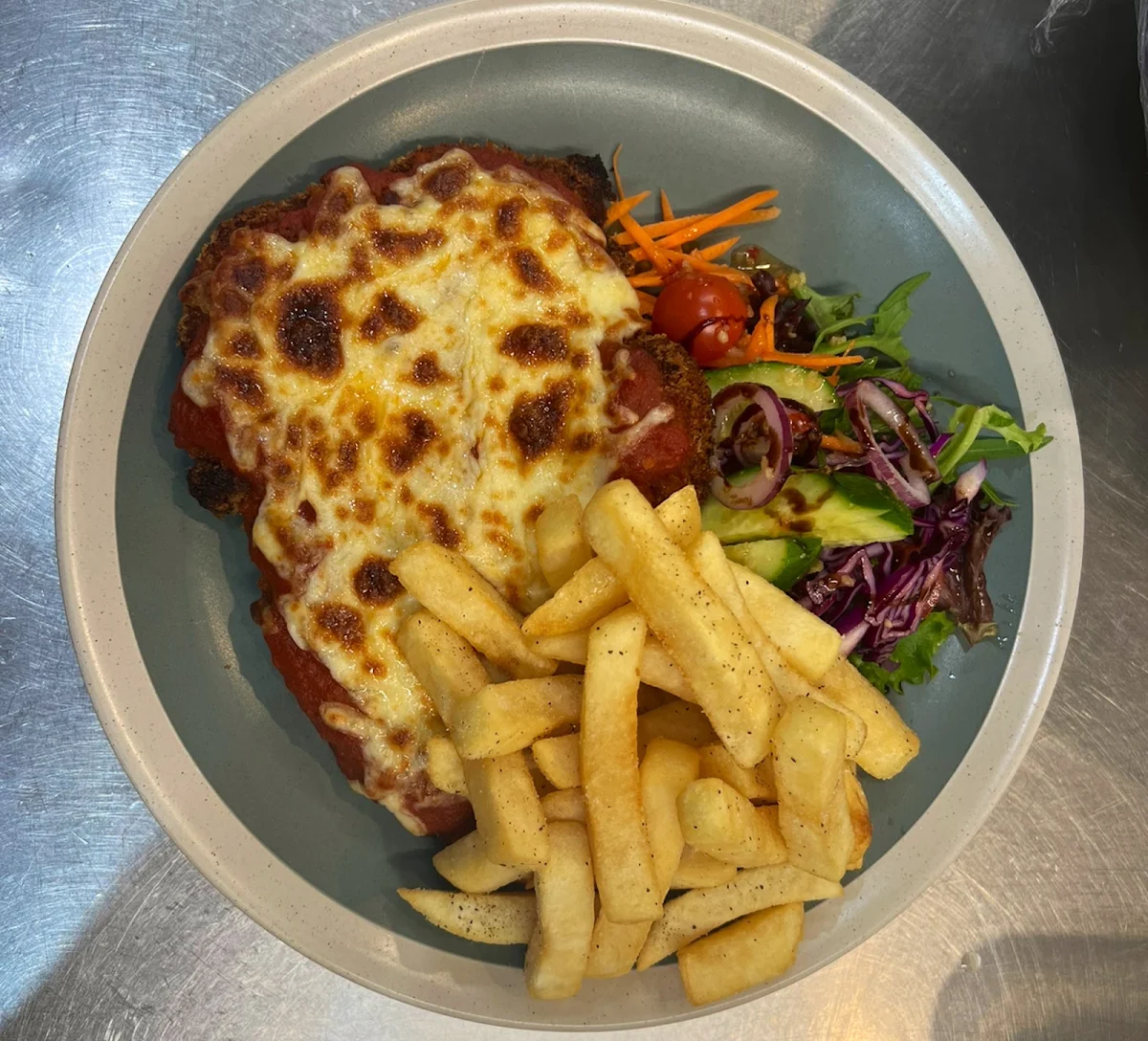 Chicken Parma with Chips