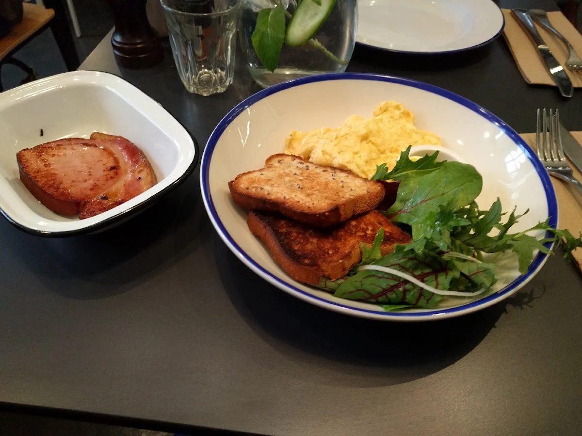 Scrambled Eggs Bacon, Proper & Son