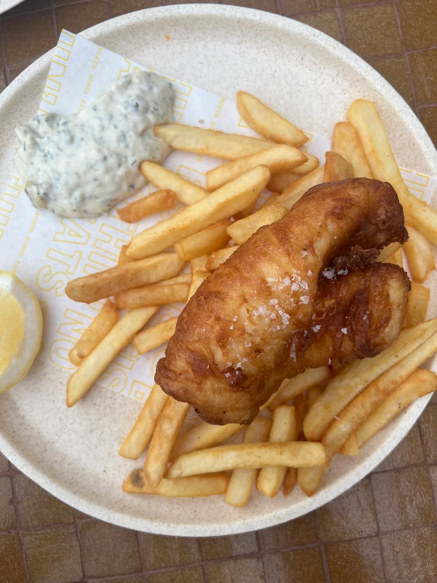 Fish & Chips with Tartare and Lemon