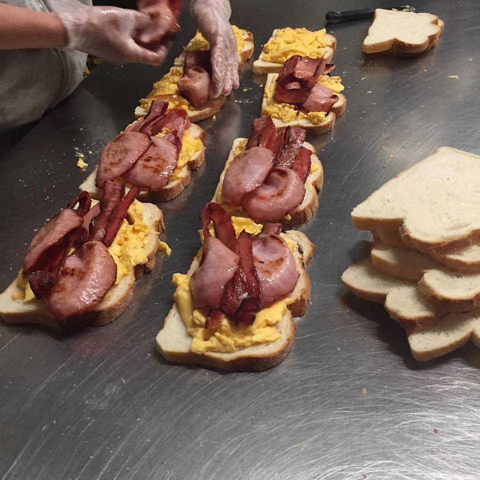 Scrambled Egg and Bacon Toastie