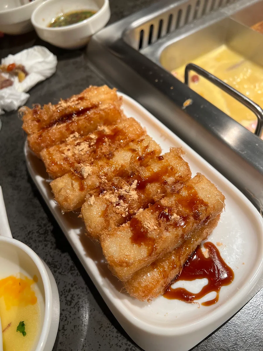 Deep Fried Sticky Rice with Brown Sugar