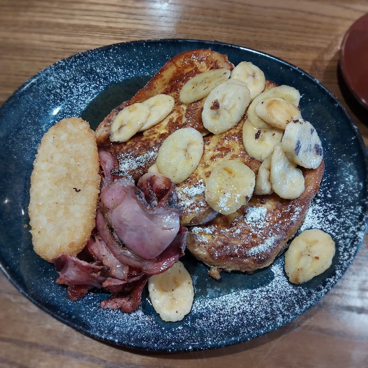 French Toast with Banana Bacon Maple Syrup