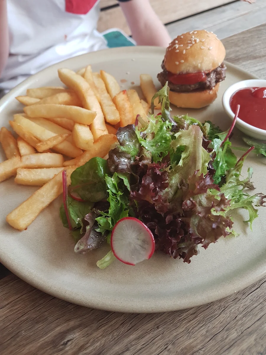 Beef Burger Chips & Salad, Terminus Hotel Fitzroy North