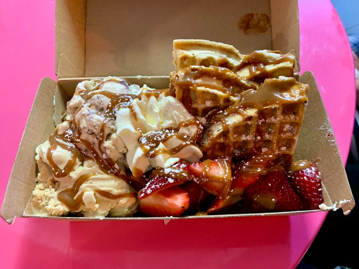 Waffle Basket, The Natural Waffle Ice cream Parlour .