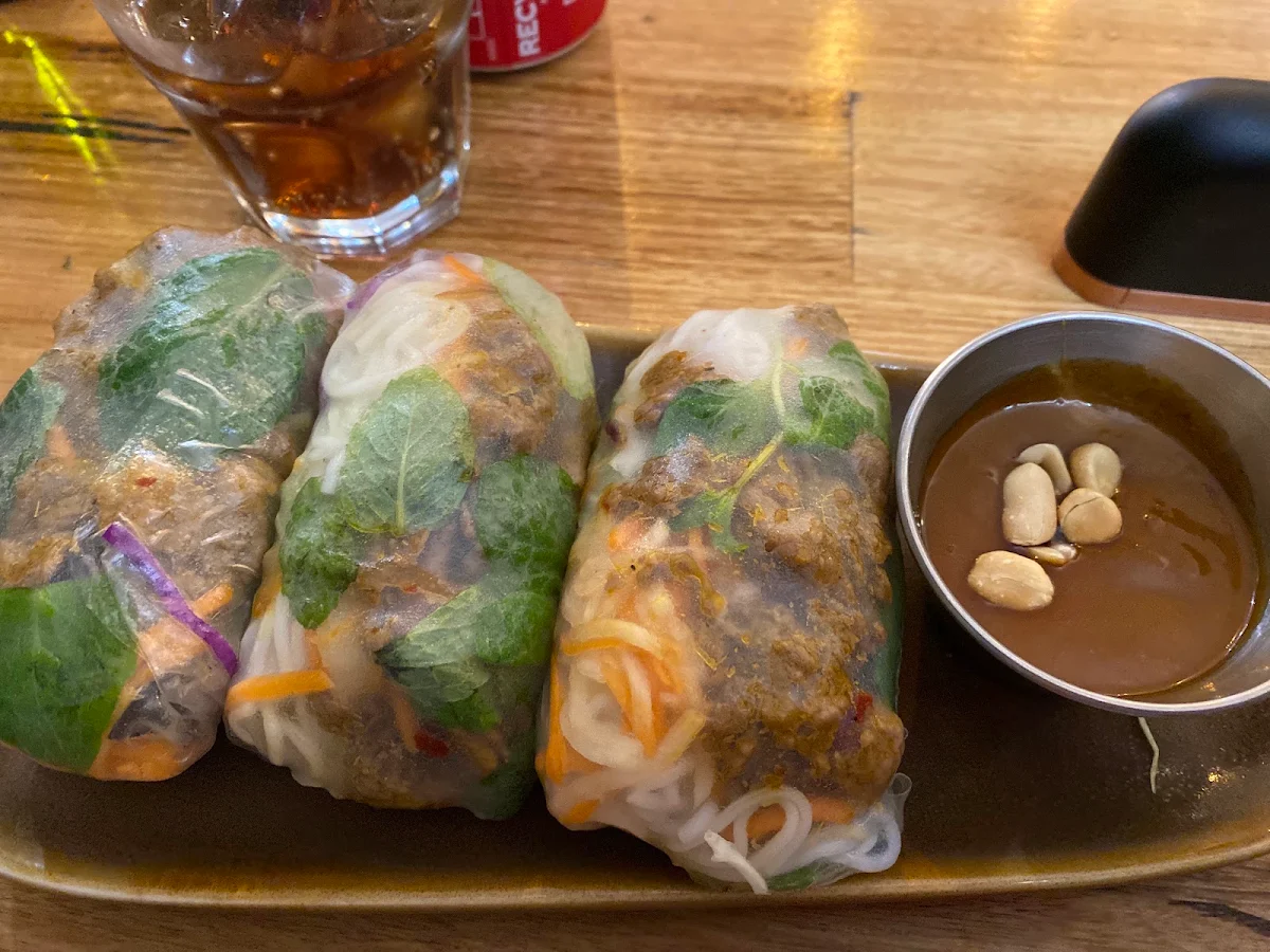 Rice Paper Rolls and Peanut Sauce