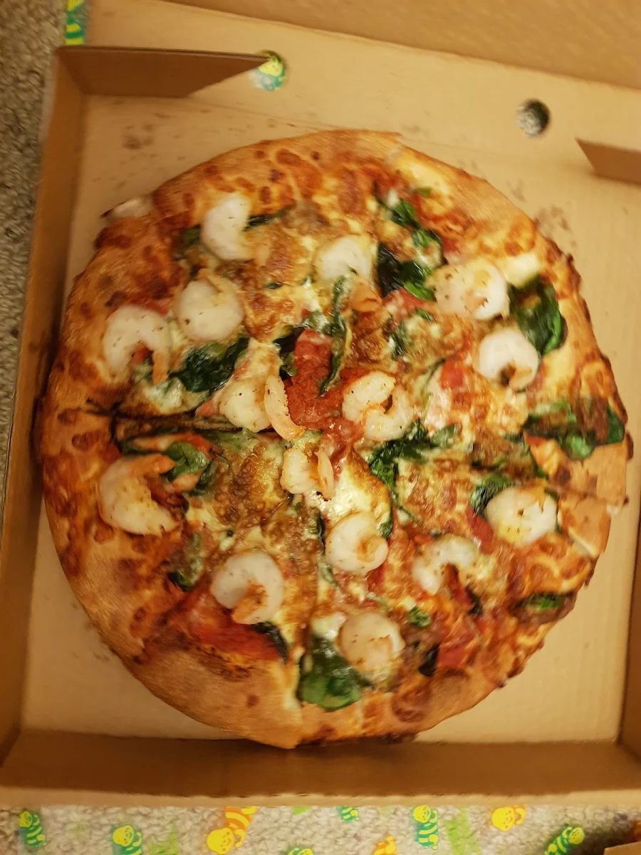 Prawns Bacon and Feta Pizza
