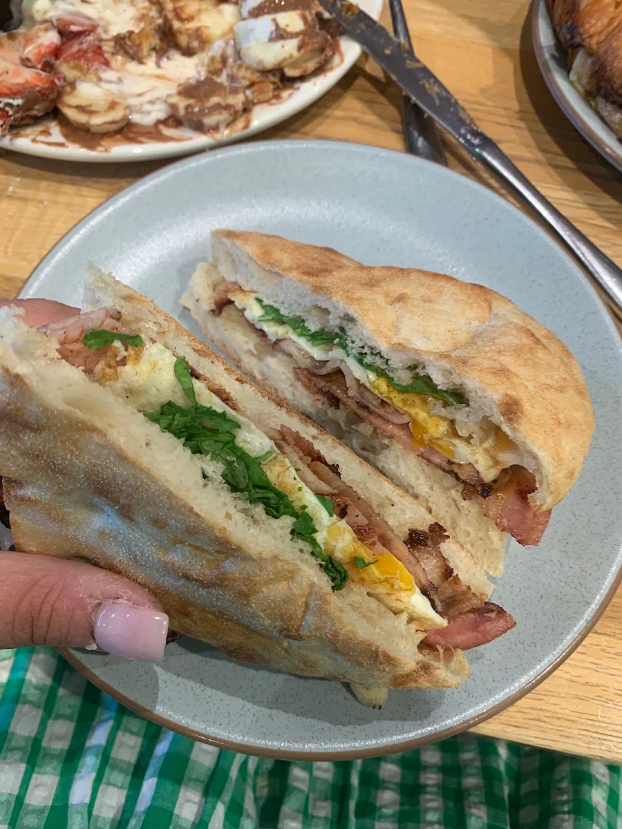 Bacon Egg Roll, Caffe Cherry Beans