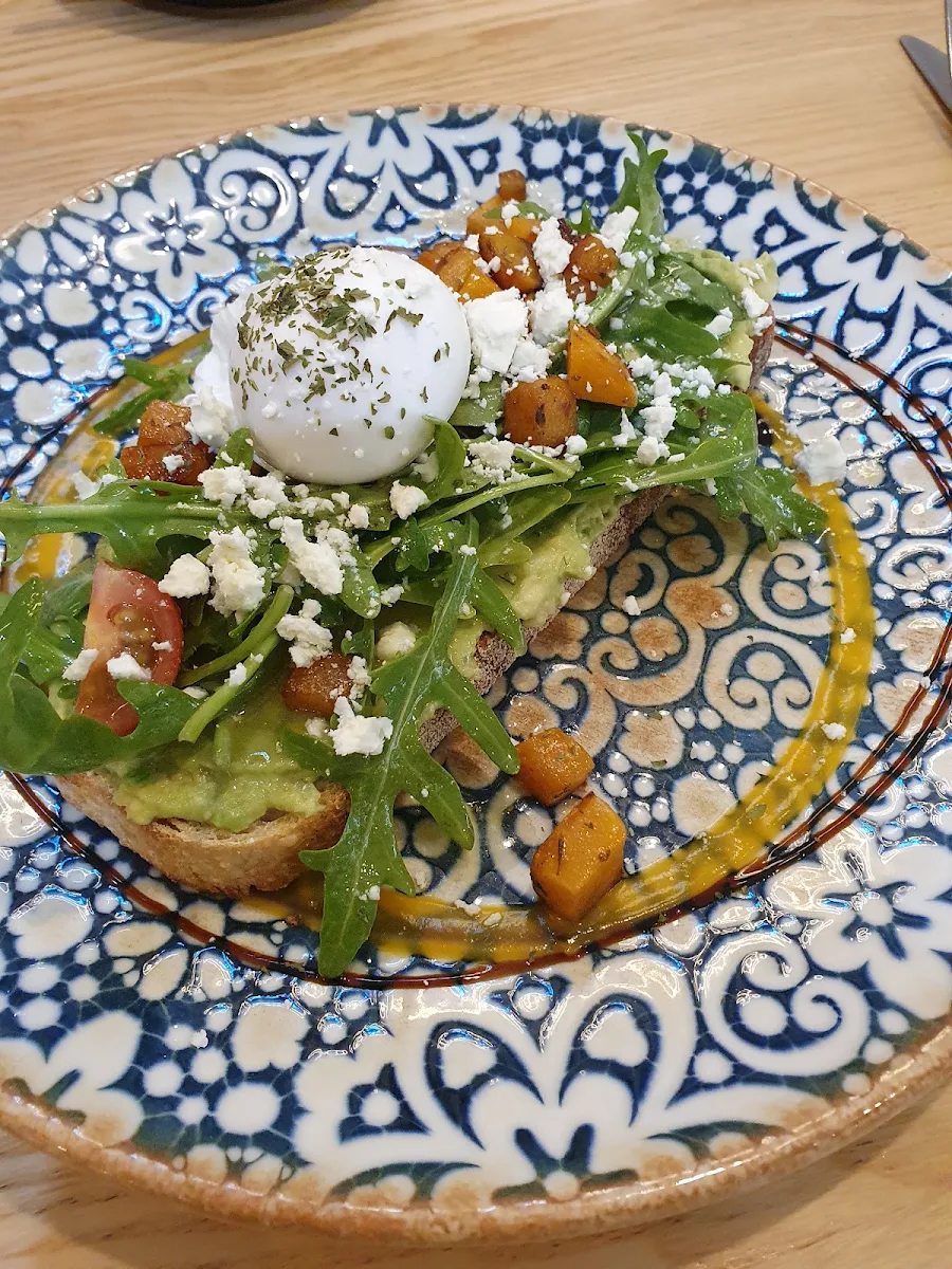Smashed Avocado, Caffe Cherry Beans