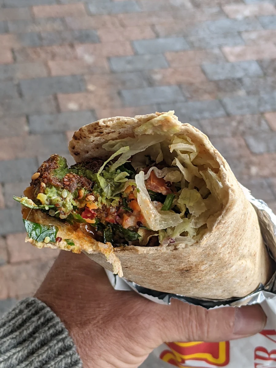 Falafel with Salad Chilli Mango Pickle