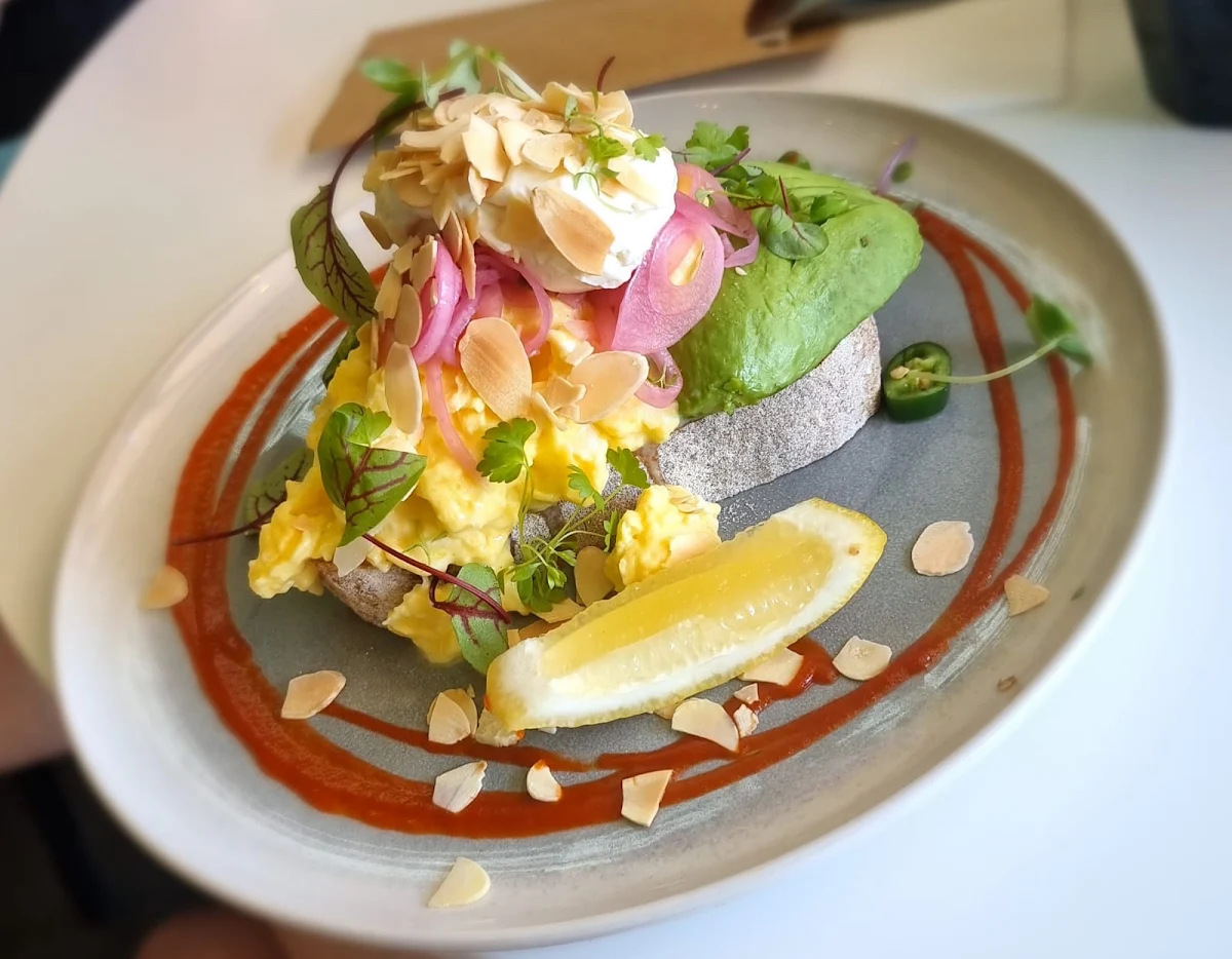 Heirloom Cherry Tomatoes Radish Dukkha Poached Eggs 1 Lemon