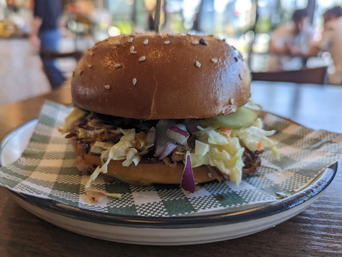 Pulled Pork Burger, White Olive , Mount Colah
