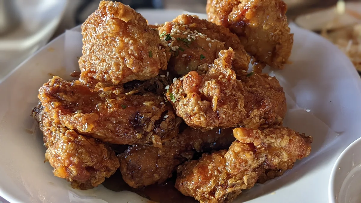 Whole Fried Chicken and Garlic Cheese Wings