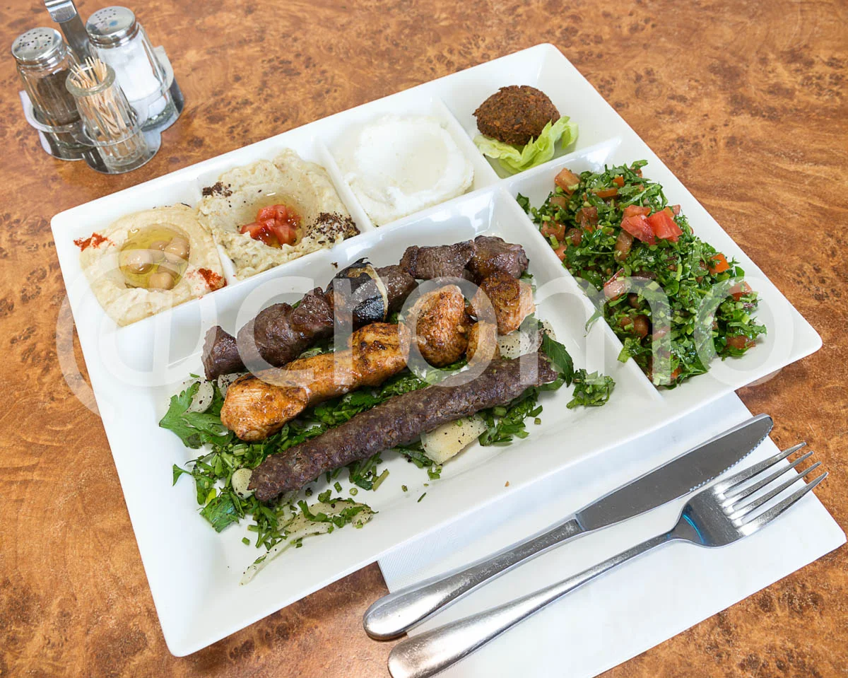 Kefta Meshwi Plate, Abu Adam's Restaurant