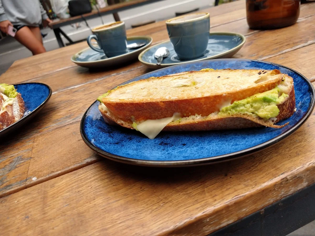 Smashed Avo with Cheese Toastie