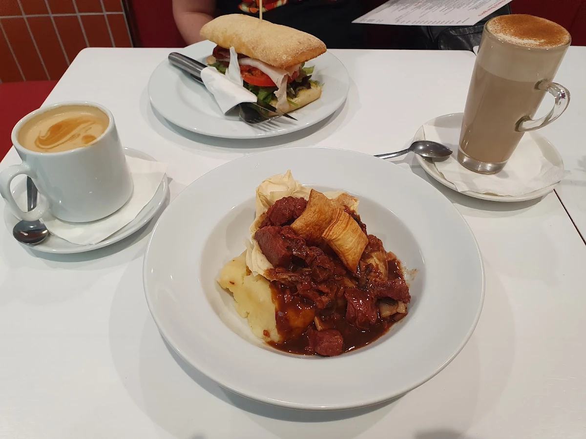Beef Bacon and Mushroom Open Pie with Mashed Potatoes