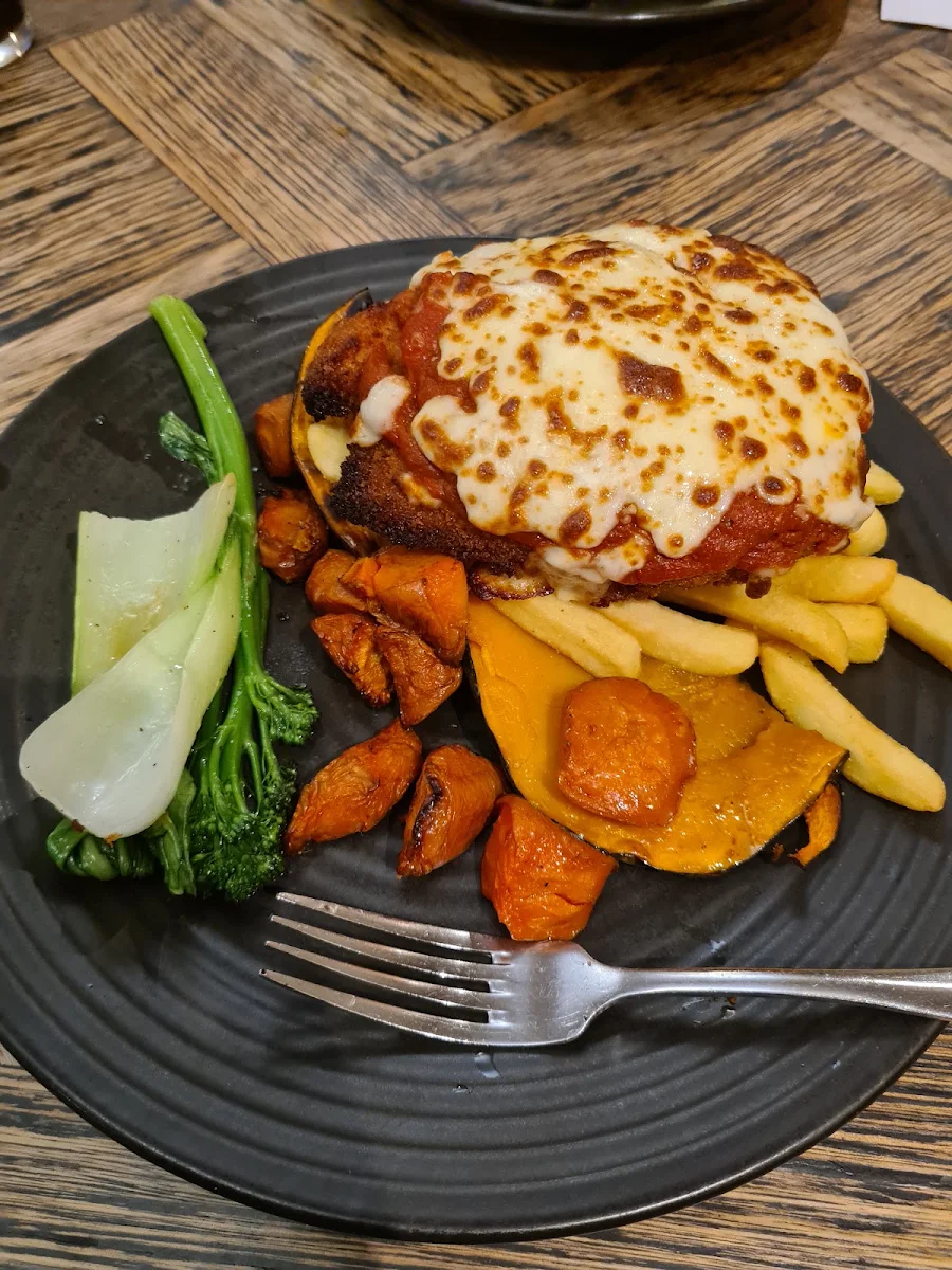 Chicken Parmigiana and Roast Veggies