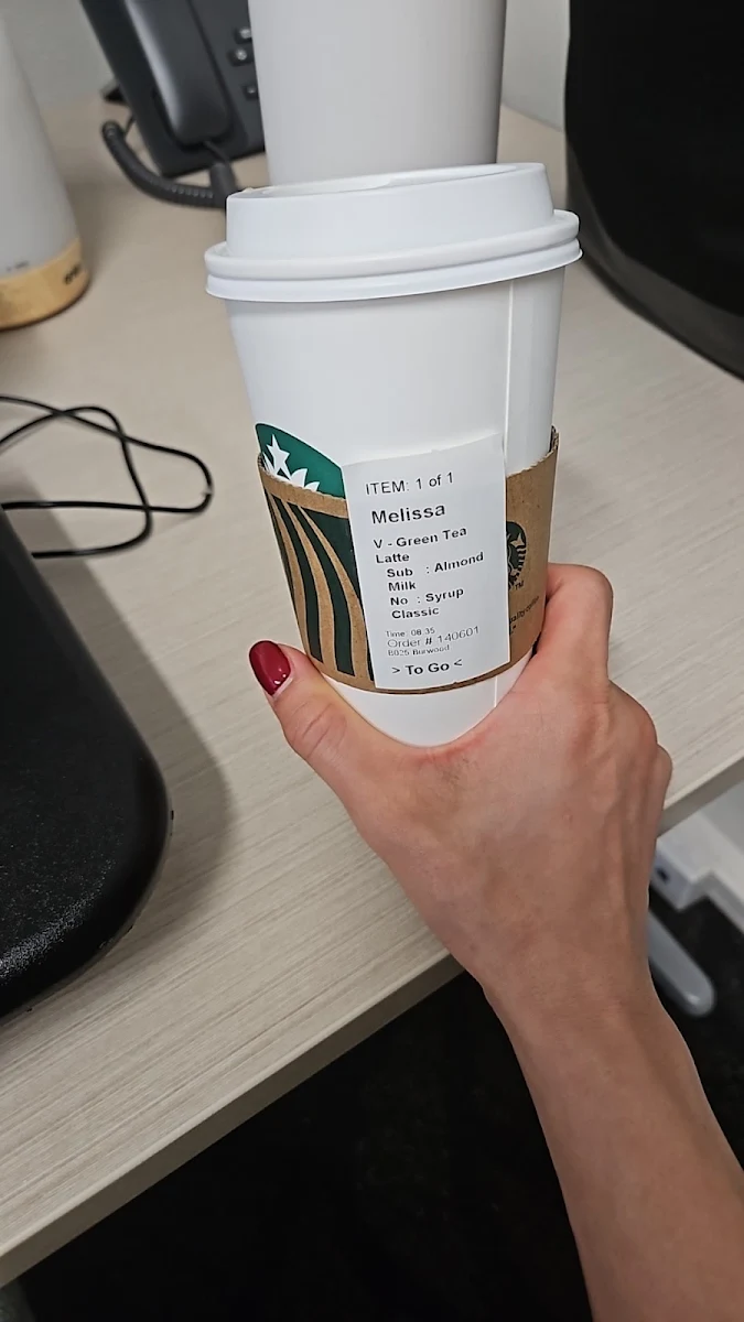 Green Tea Latte in Almond Milk