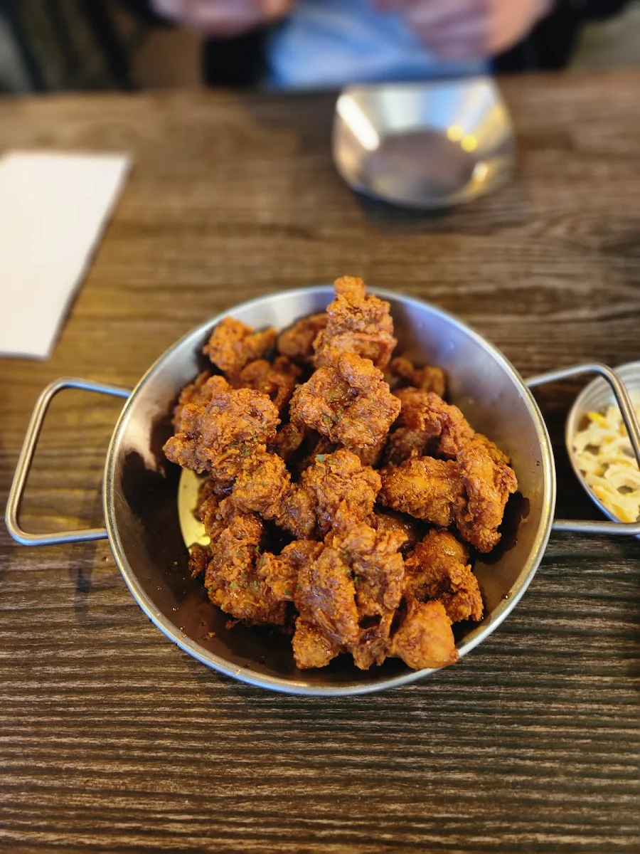 crispy fried chicken gizzards 닭똥집 튀김