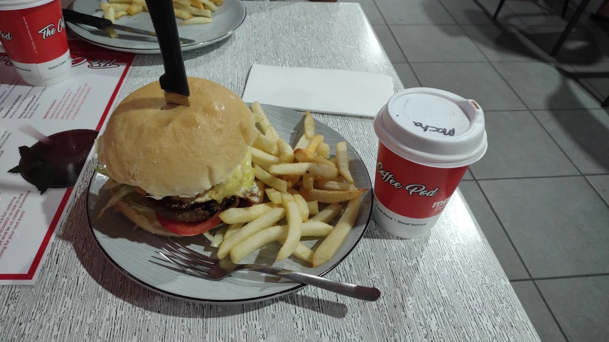 Beef Burger and Chips