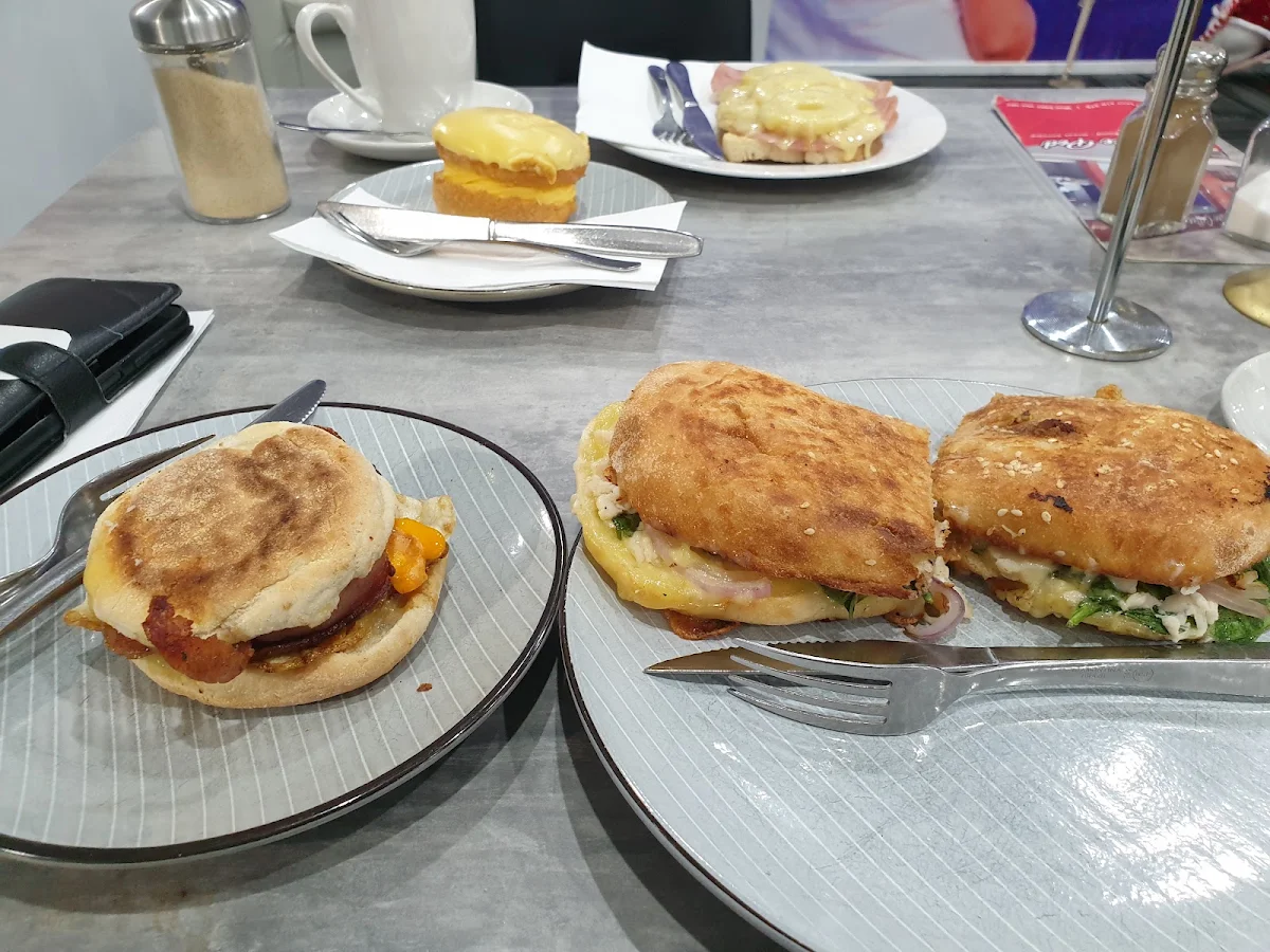 Open Grilled Ham Cheese and Pineapple Sandwich