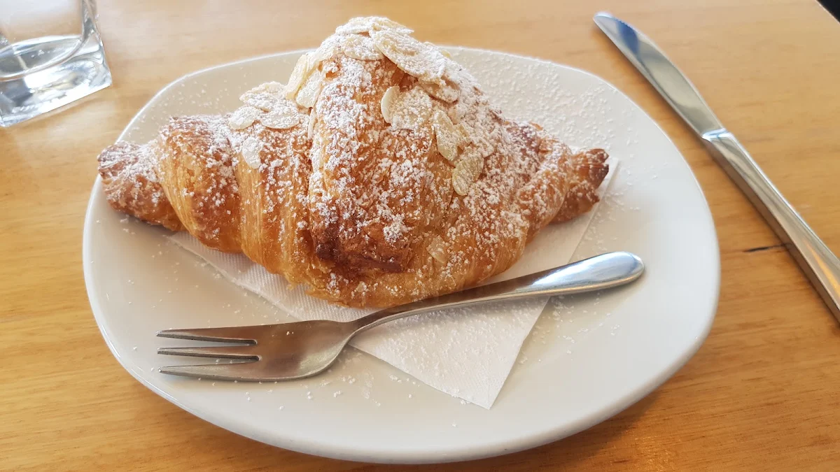 Hot Chocolate and Almond Croissant