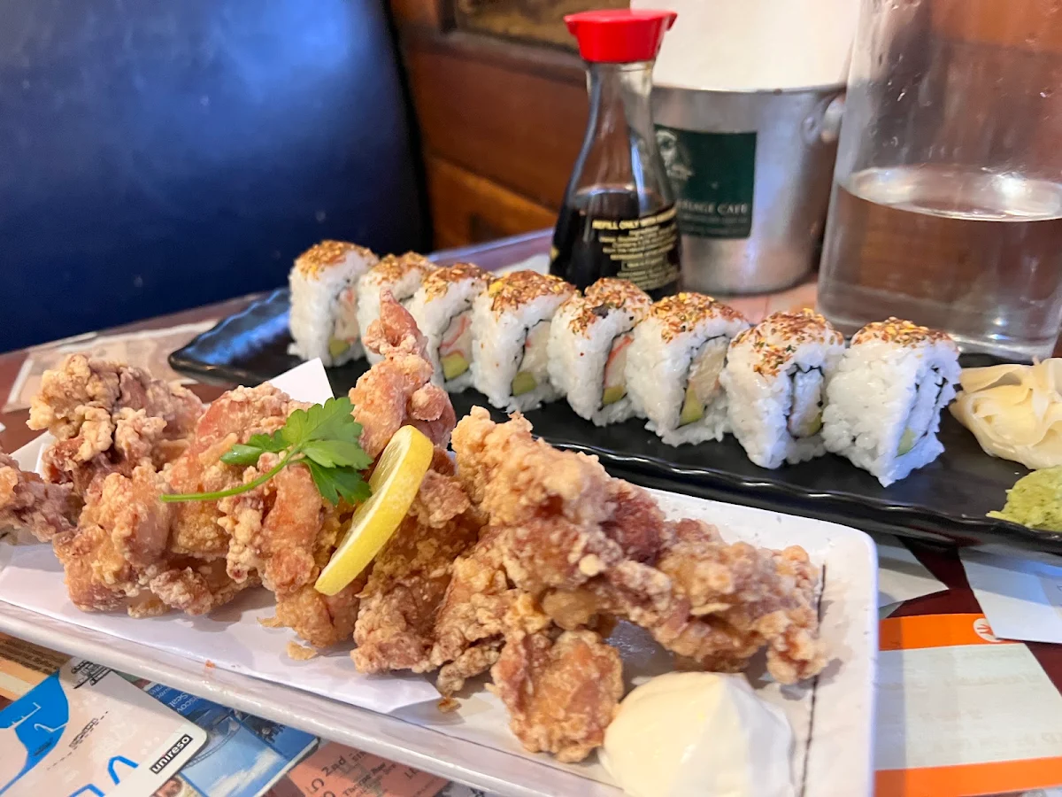 California Roll and Karaage Chicken