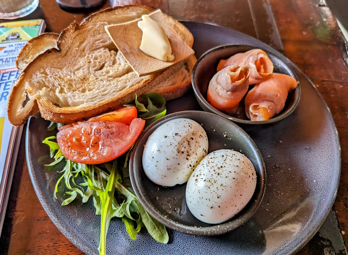 Free Range Eggs Smoked Salmon