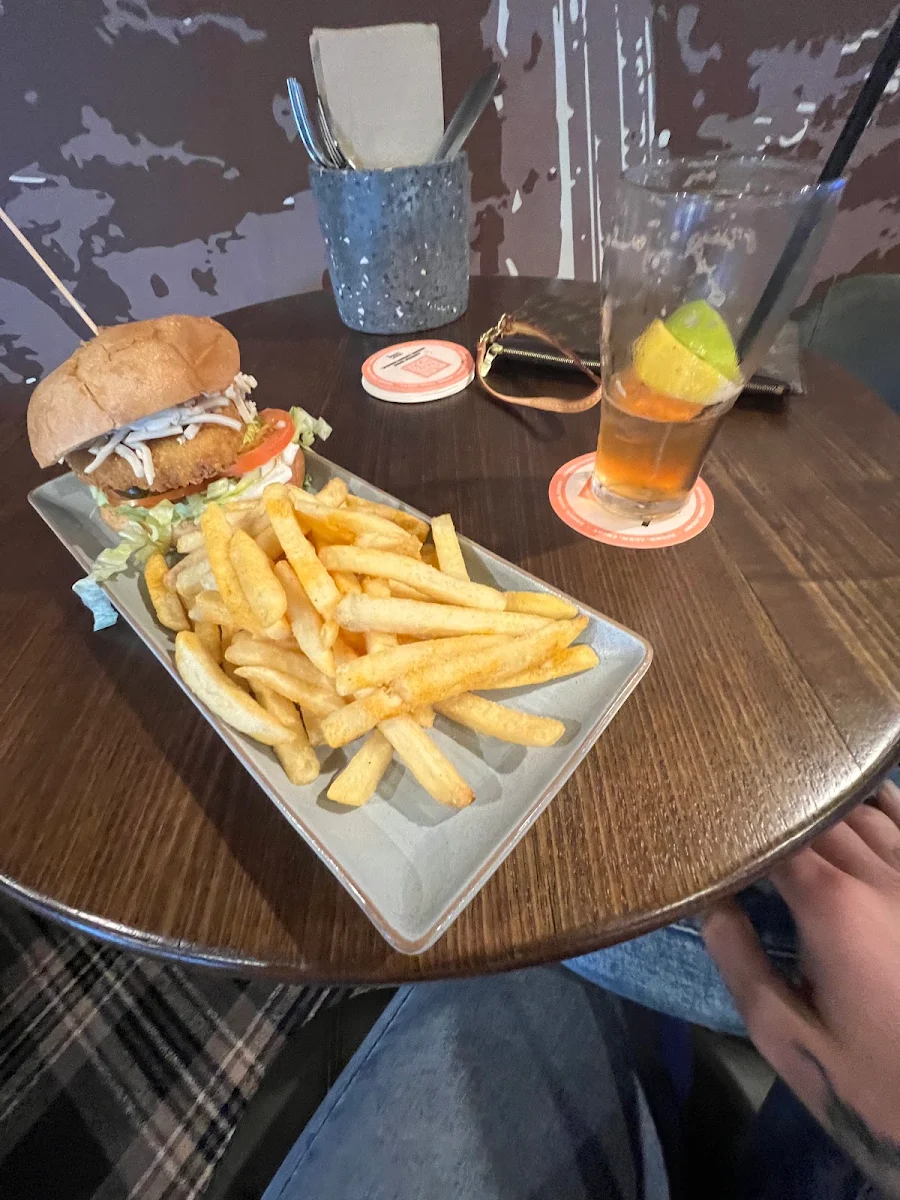 Vegan Burger and Fries