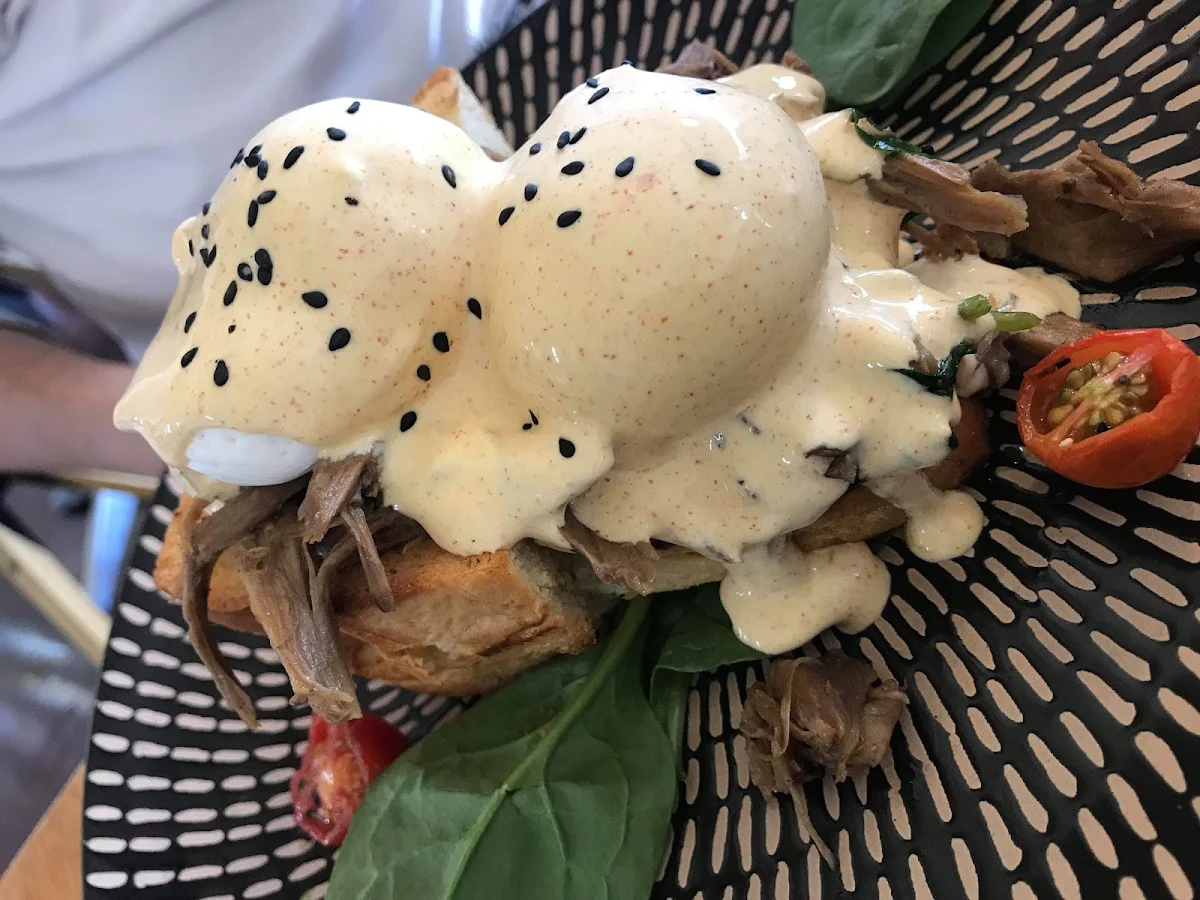 Pulled Duck Eggs Benedict, 47 kirwan cafe