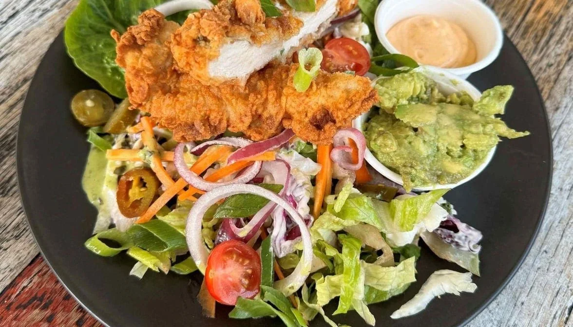 Crispy Chicken & Avocado Salad