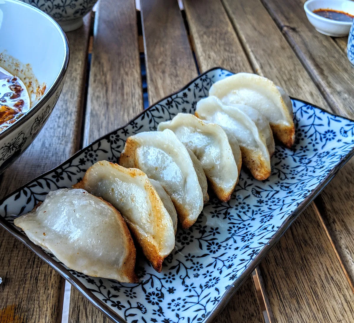 Pan Fried Pork Dumplings, Naka Noodle
