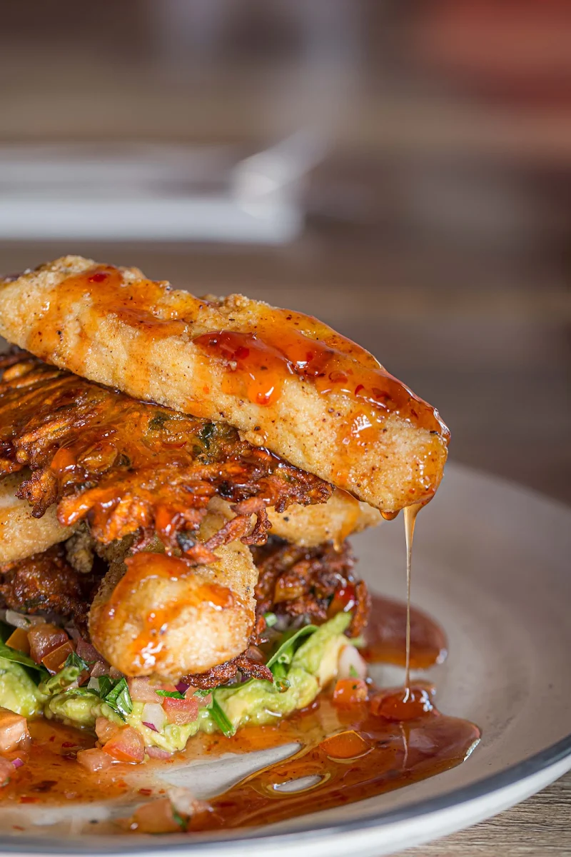 Crispy Chicken Stack, Haig Street Cafe Kirra