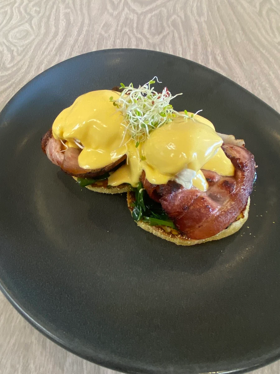 Eggs Benedict - Bacon, Village Grind Cafe
