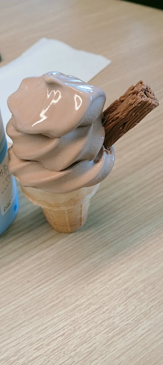 Chocolate Ice Cream with Flakes