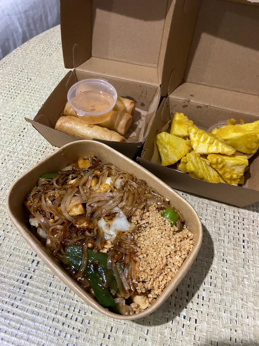 Fried Tofu and Spring Rolls