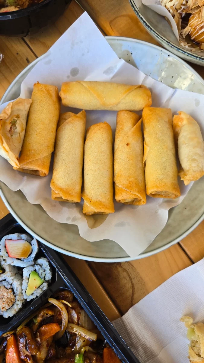 Vegetable Spring Rolls, SUSHI HWA Brisbane City