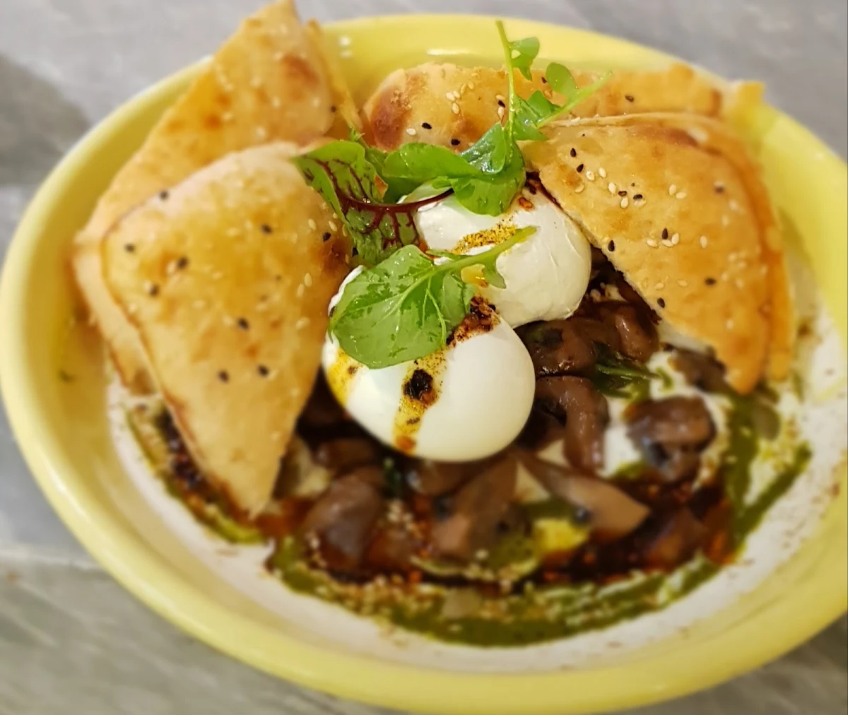 Turkish Eggs 3582 KJ, The Shed Cafe - Roselands