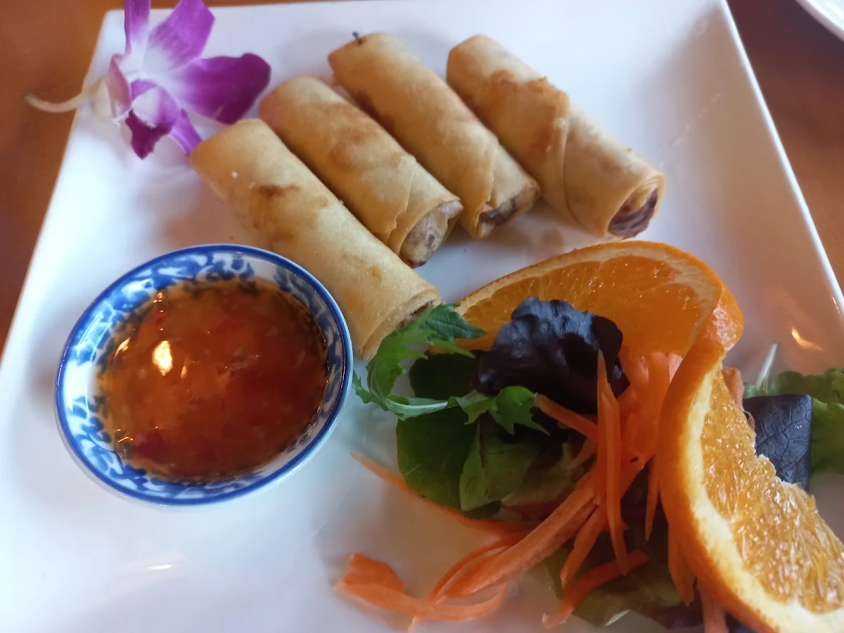 Veg Spring Rolls, Sticky Rice Thai Newcastle East