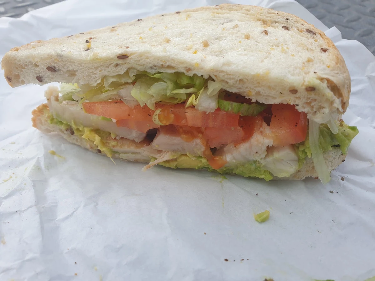 Chicken Lettuce Tomato with Avocado Sandwich on Whole Grain