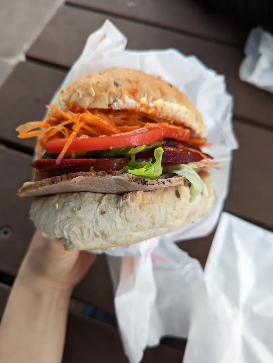 Roast Beef Salad Sandwich on a Multi Grain Roll