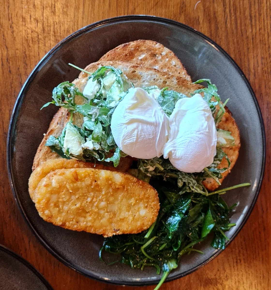 Smashed Avacado with Hash Browns