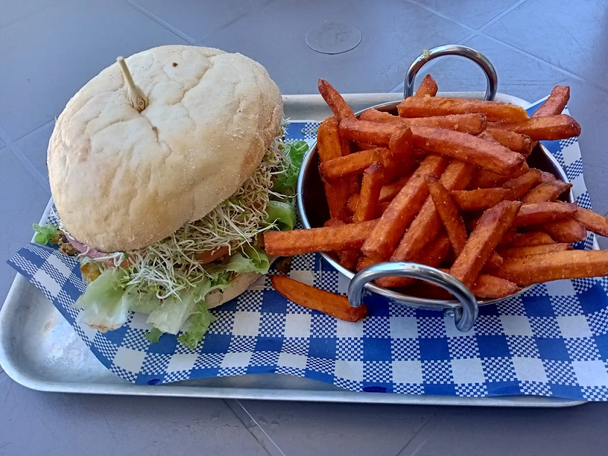 Vegan Burger Sweet Potato Fries