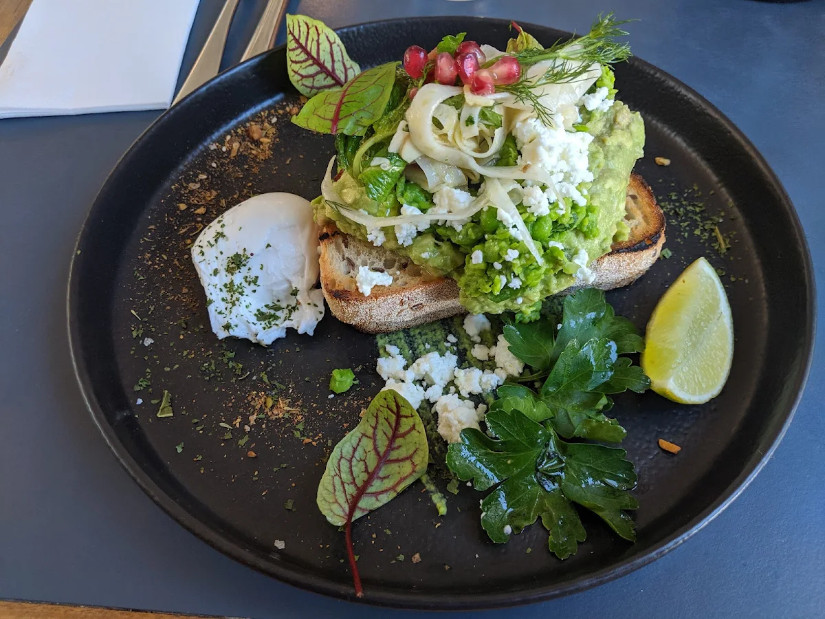 Smashed Avocado Toast, Left Field Cafe Carnegie