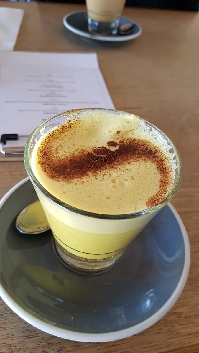 Turmeric Latte, Left Field Cafe Carnegie